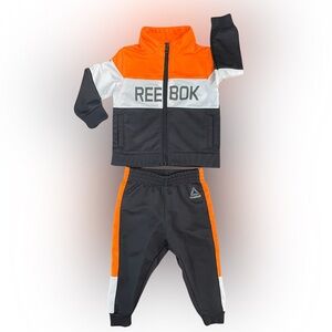 Reebok Baby Color Block Set | Full-Zip Hoodie & Matching Sweatpant Tracksuit 12M